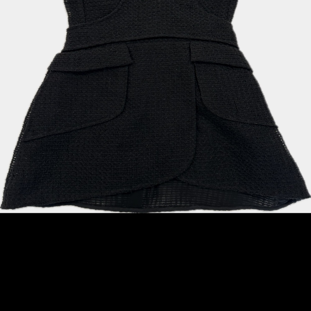 Chanel Dress Silk Organza Black Evening 38